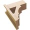Ekena Millwork 7 1/2-in W x 16-in D x 20-in H Balboa Block Rough Cedar Woodgrain TimberThane Outlooker, Primed Tan OUTUR075X16X20BOA44RCPR - alternate 4